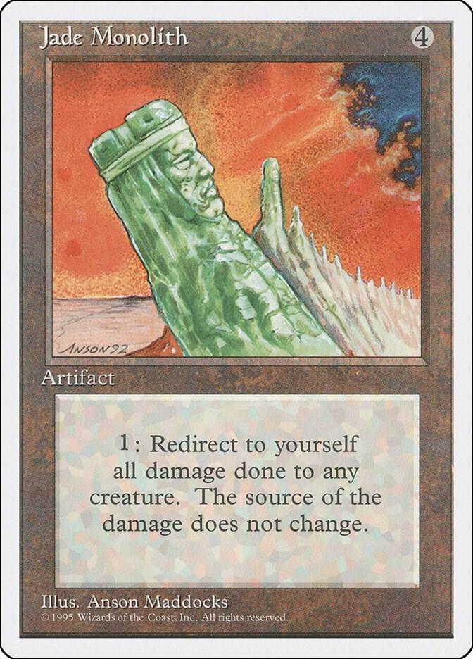 Jade Monolith card from Fourth Edition