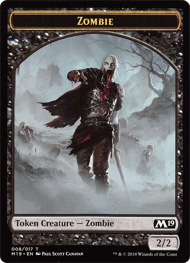 Zombie // Thopter Double-Sided Token (Game Night) 8 // 14 card from Core Set 2019