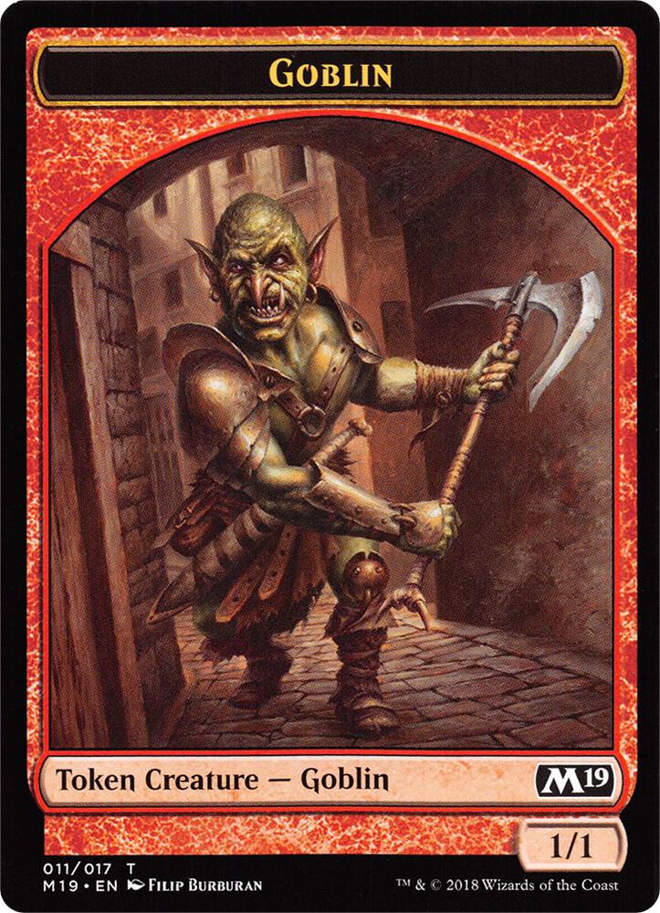 Goblin // Thopter Double-Sided Token (Game Night) 11 // 14 card from Core Set 2019