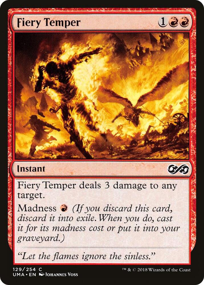 Fiery Temper 129 card from Ultimate Masters