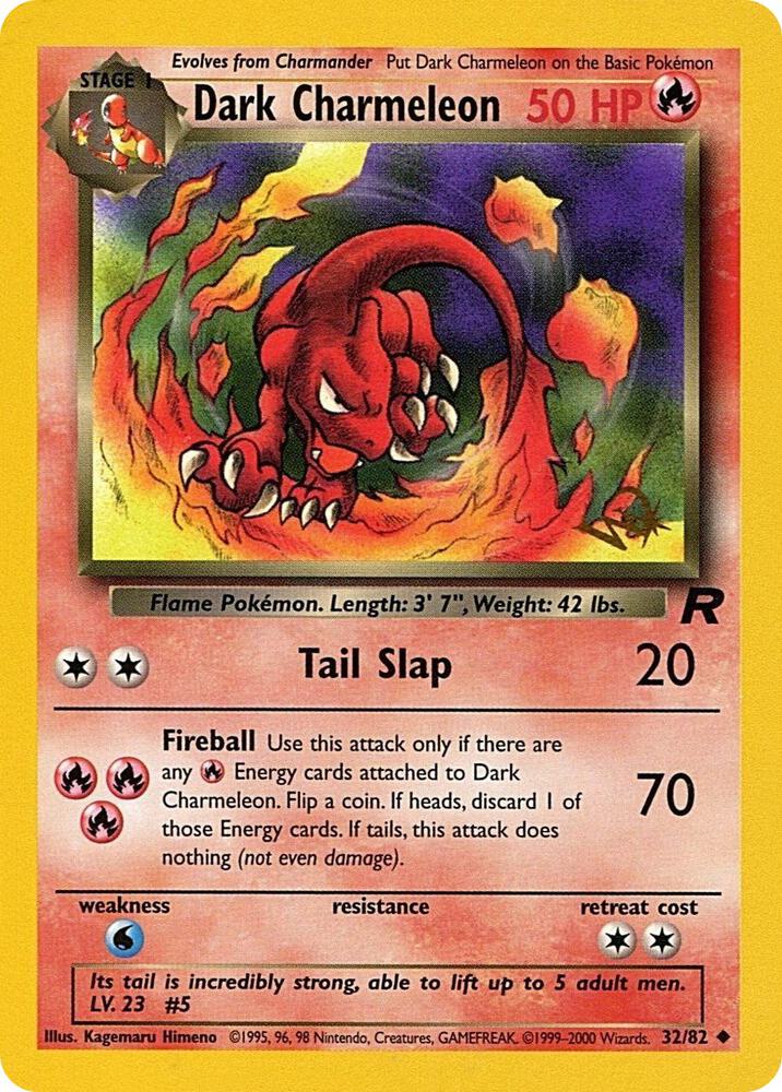 Dark Charmeleon [W Stamped] 32/82 card from WoTC Promo