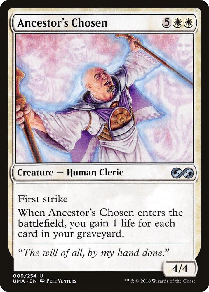 Ancestor's Chosen 9 card from Ultimate Masters