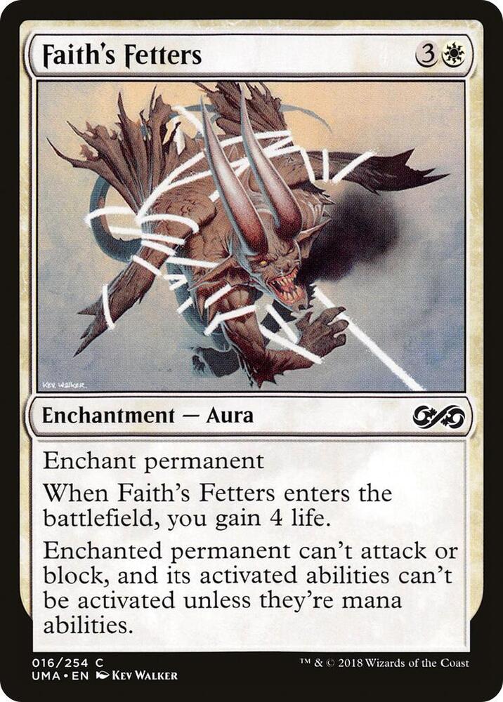 Faith's Fetters 16 card from Ultimate Masters