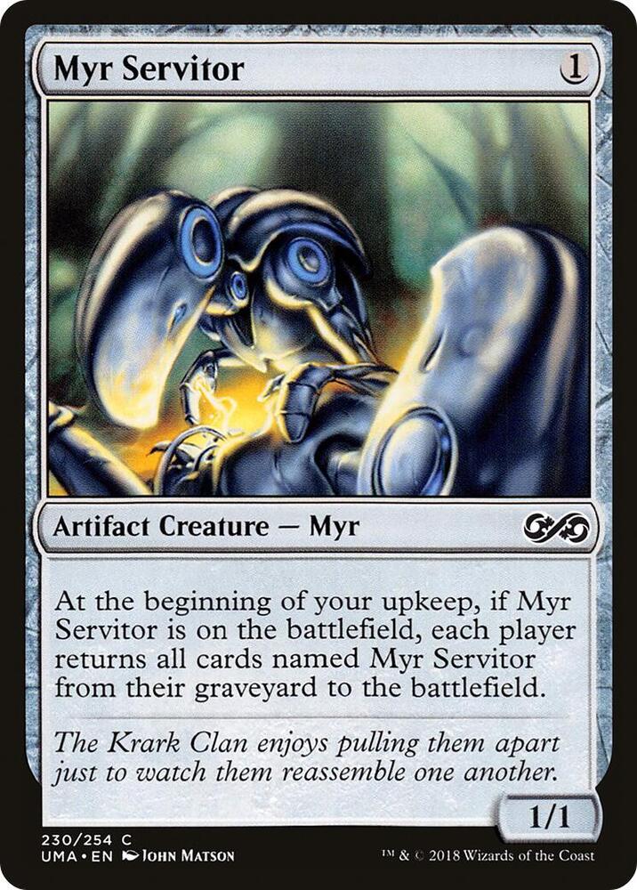 Myr Servitor 230 card from Ultimate Masters