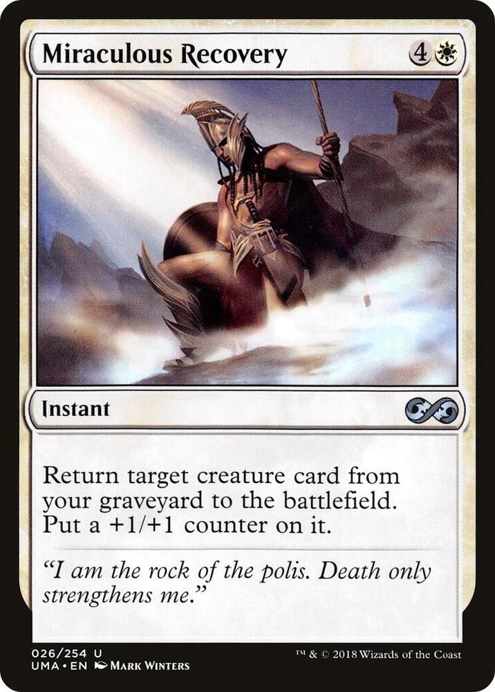 Miraculous Recovery 26 card from Ultimate Masters