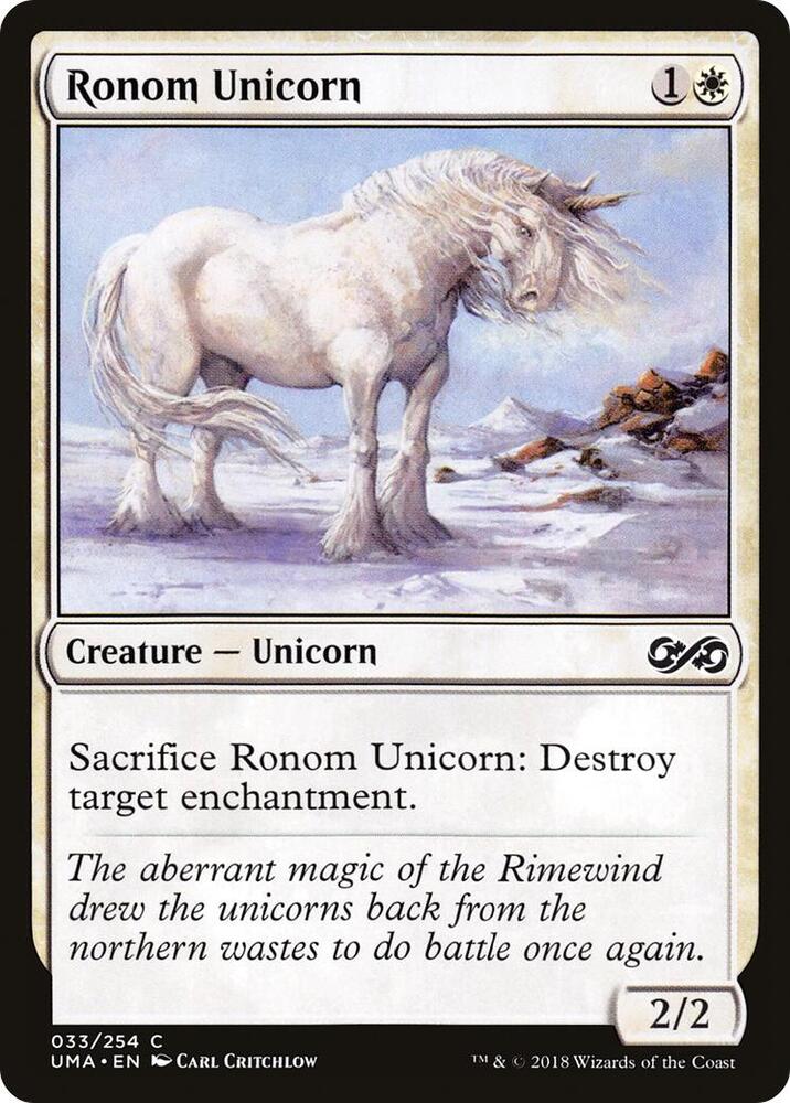 Ronom Unicorn 33 card from Ultimate Masters