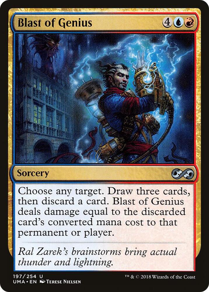 Blast of Genius 197 card from Ultimate Masters