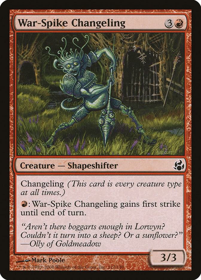 War-Spike Changeling 112 card from Morningtide