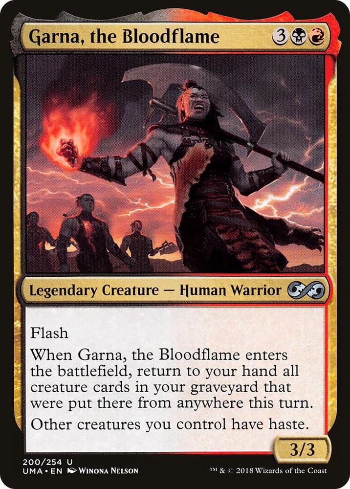 Garna, the Bloodflame 200 card from Ultimate Masters