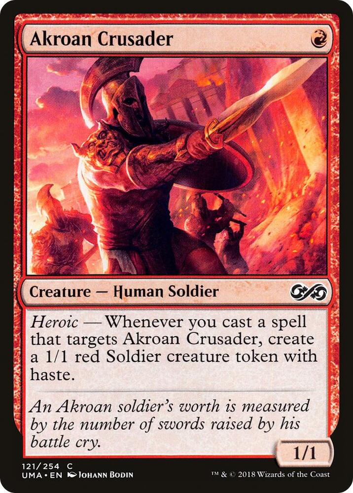 Akroan Crusader 121 card from Ultimate Masters