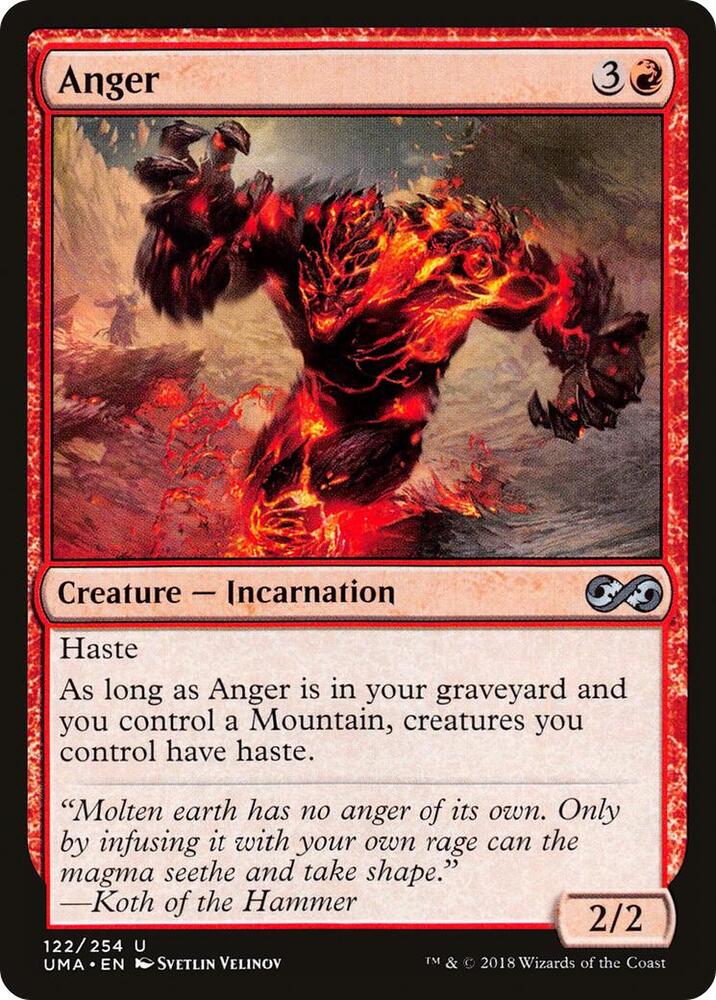 Anger 122 card from Ultimate Masters