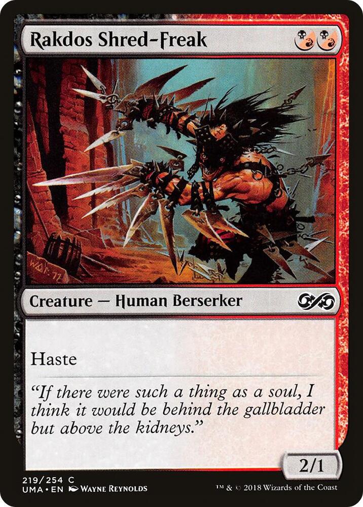 Rakdos Shred-Freak 219 card from Ultimate Masters