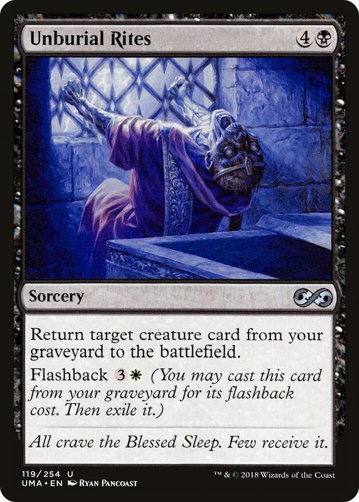 Unburial Rites 119 card from Ultimate Masters