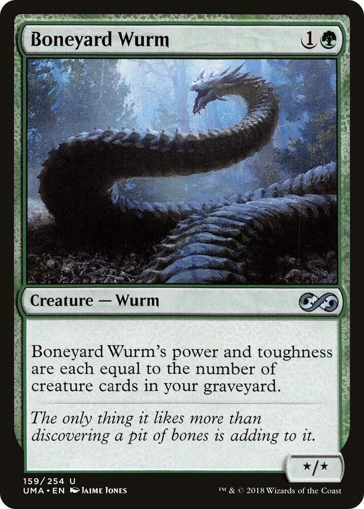 Boneyard Wurm 159 card from Ultimate Masters