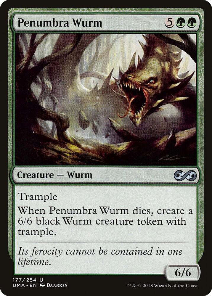 Penumbra Wurm 177 card from Ultimate Masters