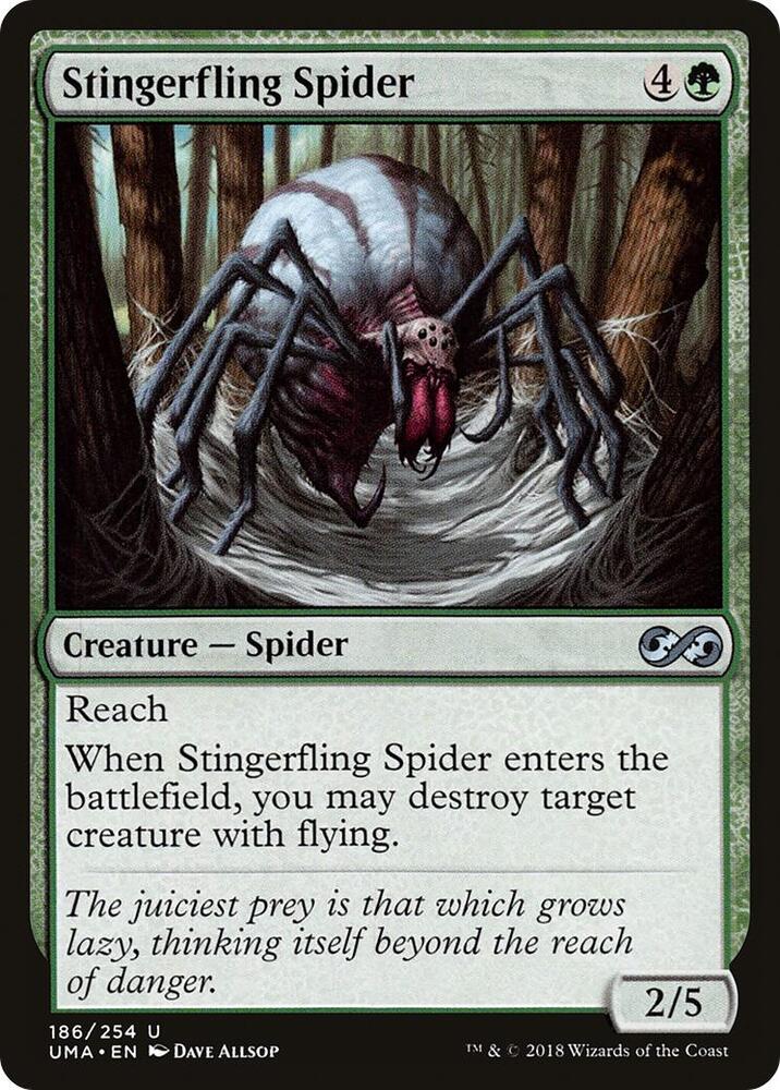 Stingerfling Spider 186 card from Ultimate Masters