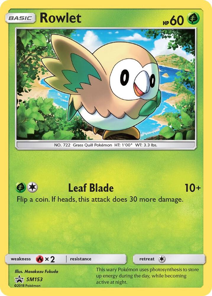 Rowlet SM153 card from SM Promos