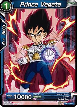 Prince Vegeta TB3-023 card from Clash of Fates