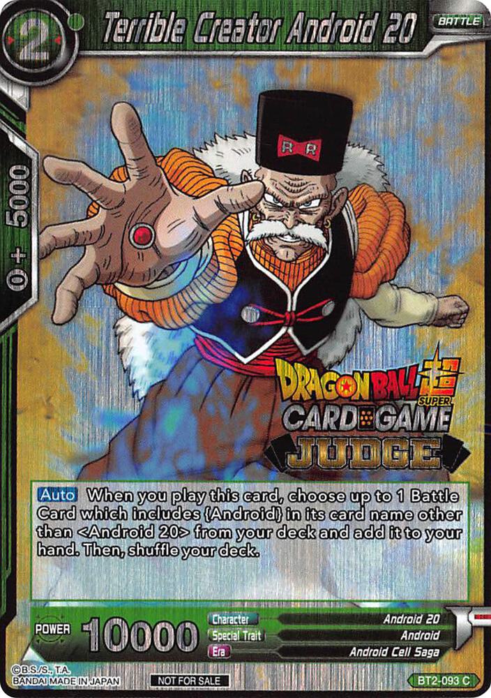 Terrible Creator Android 20 BT2-093 card from Judge Promotion Cards