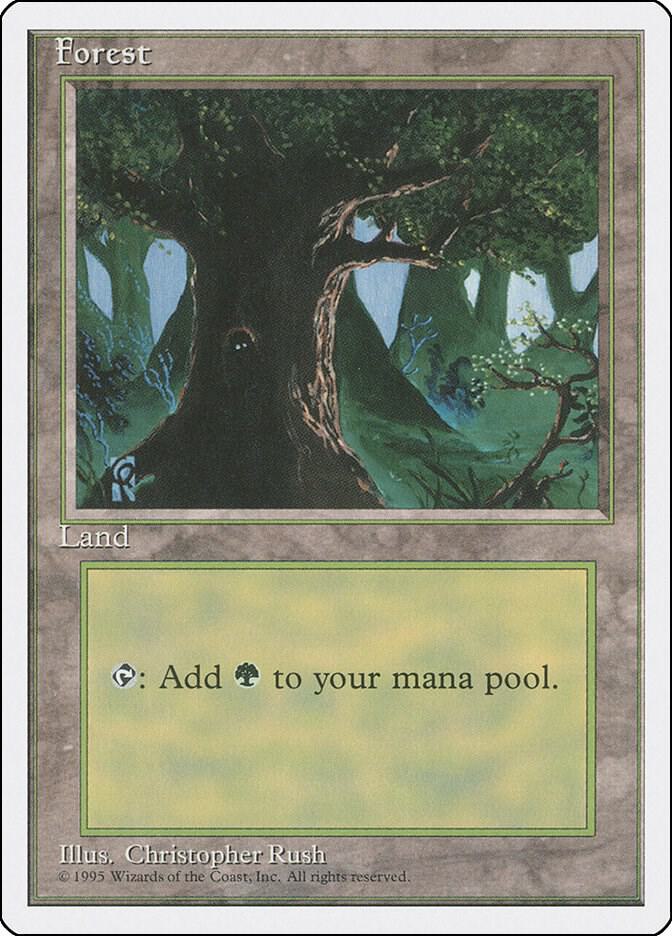 Forest (C) 176 card from Fourth Edition