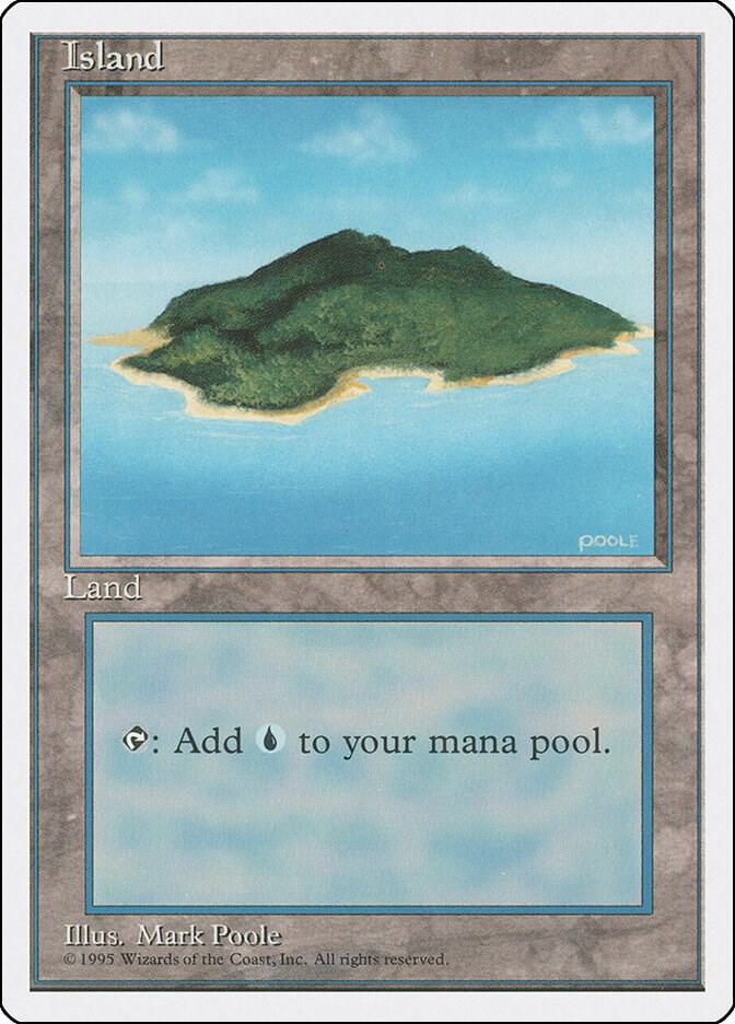 Island (B) 178 card from Fourth Edition