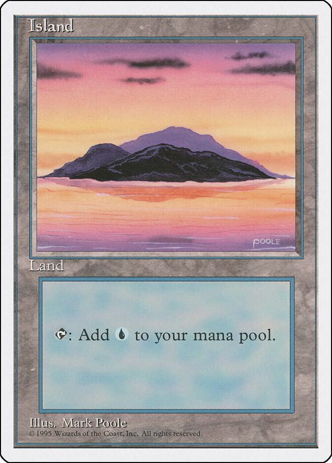 Island (A) 179 card from Fourth Edition