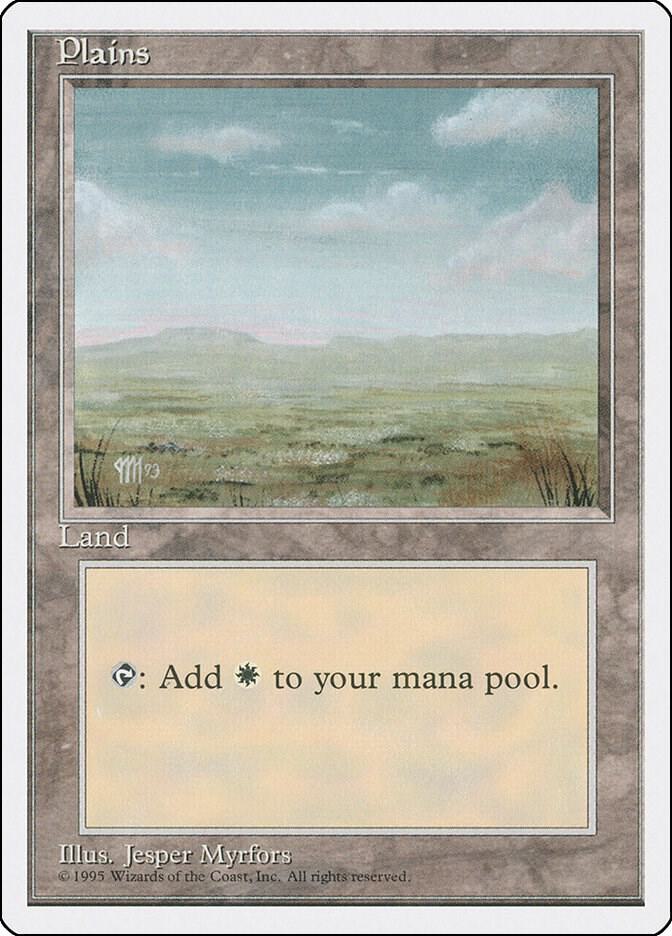 Plains (C) 186 card from Fourth Edition