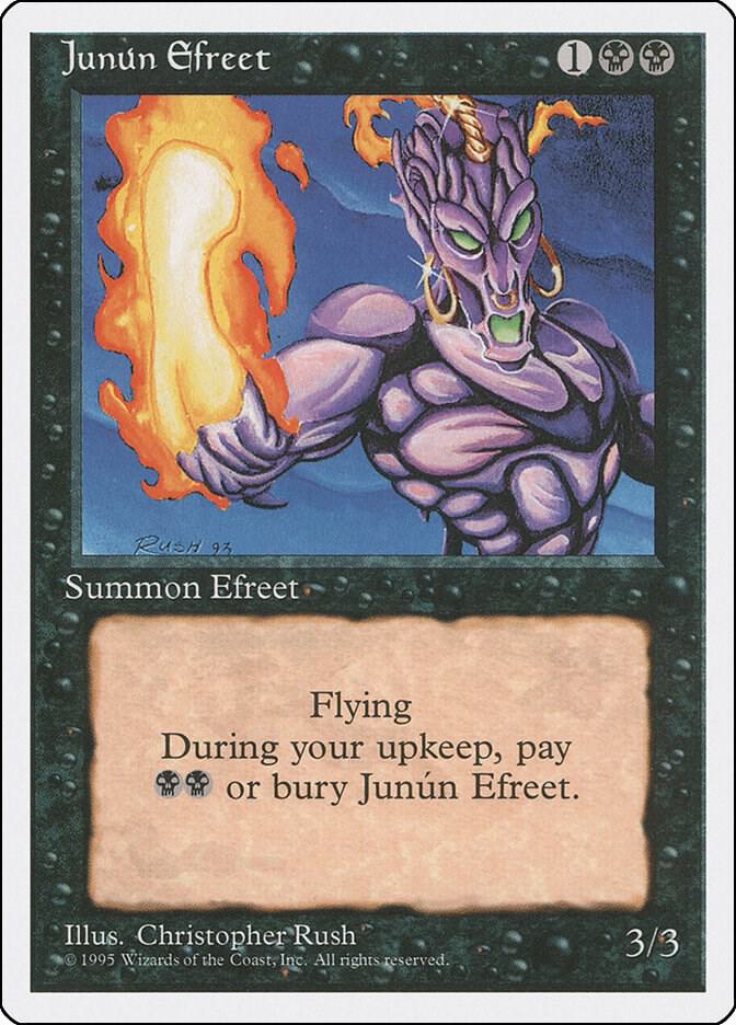 Junun Efreet 27 card from Fourth Edition