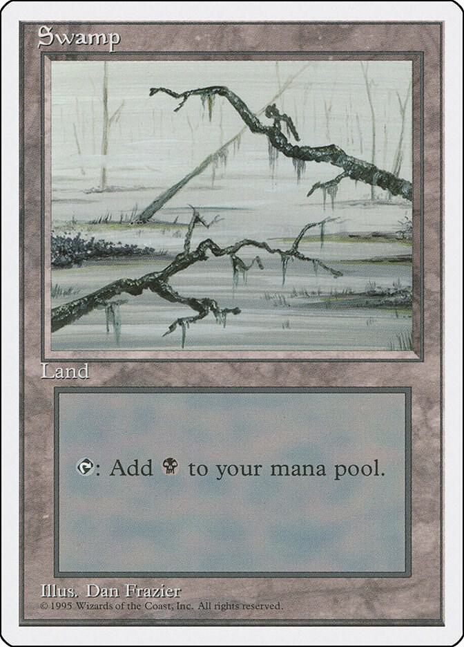 Swamp (C) 191 card from Fourth Edition