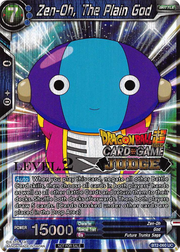 Zen-Oh, The Plain God (Level 2) BT2-060 card from Judge Promotion Cards