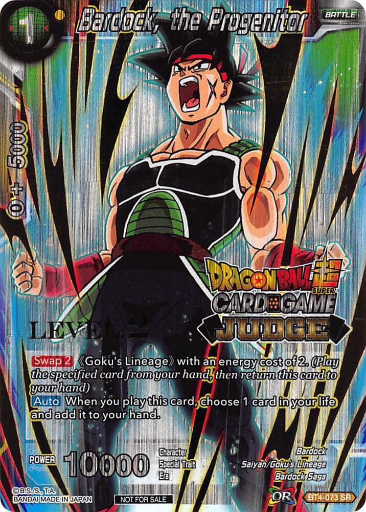 Bardock, the Progenitor (Level 2) BT4-073 card from Judge Promotion Cards