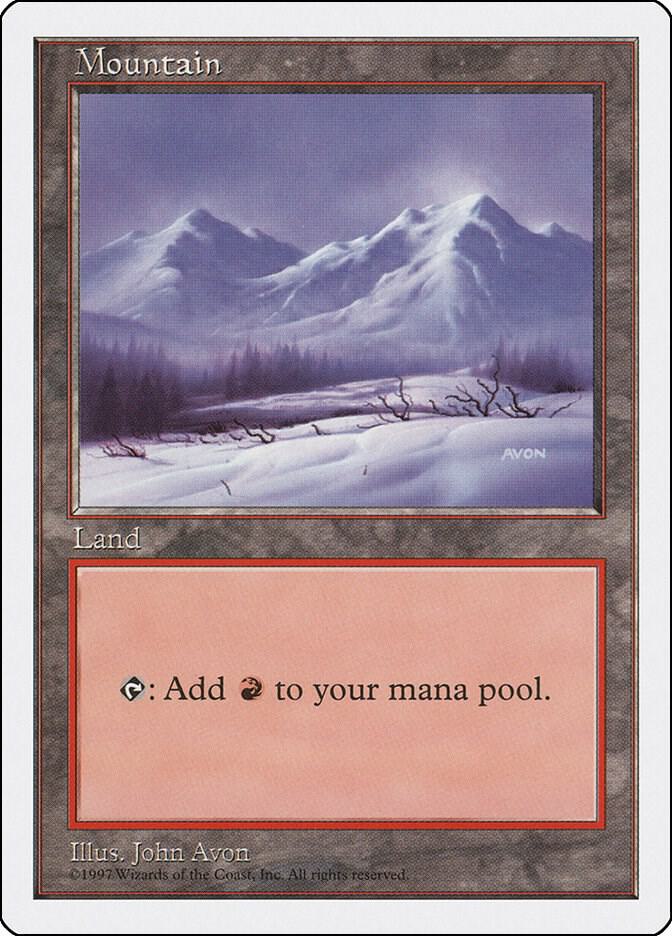 Mountain 442 card from Fifth Edition
