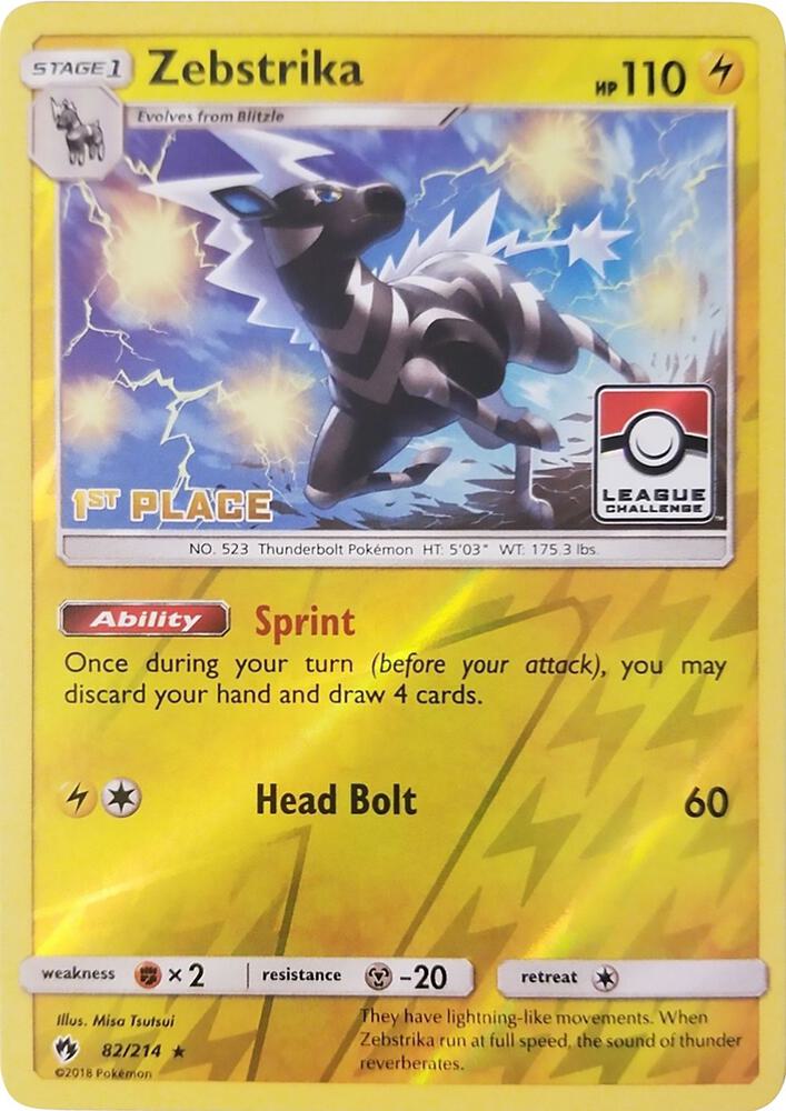Zebstrika - 82/214 (League Challenge) [1st Place] 082/214 card from League & Championship Cards