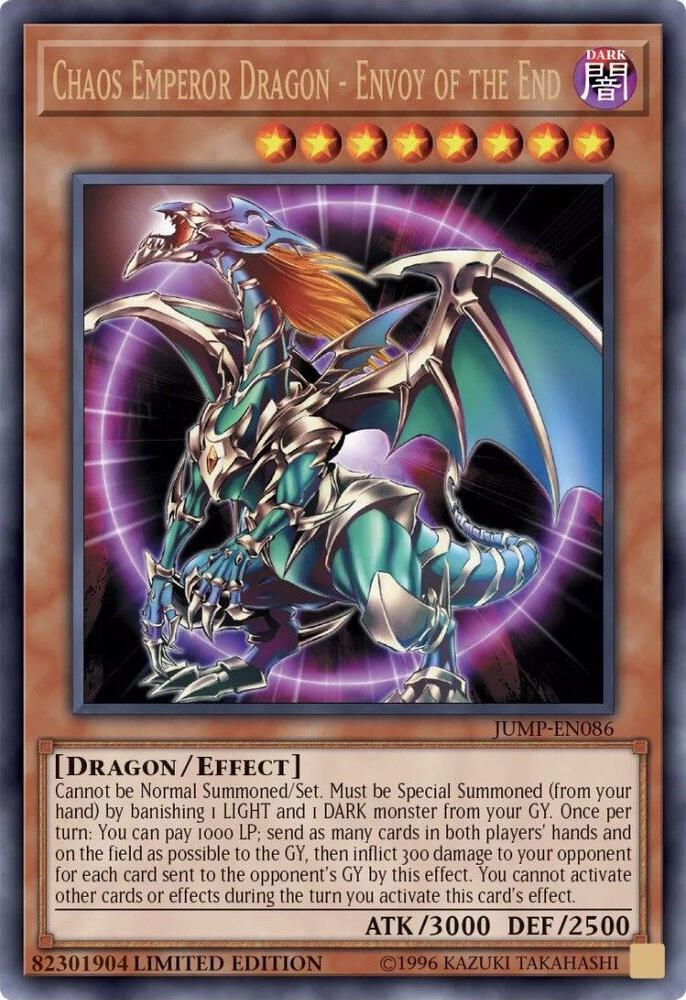 Chaos Emperor Dragon - Envoy of the End JUMP-EN086 card from Shonen Jump Magazine Promos