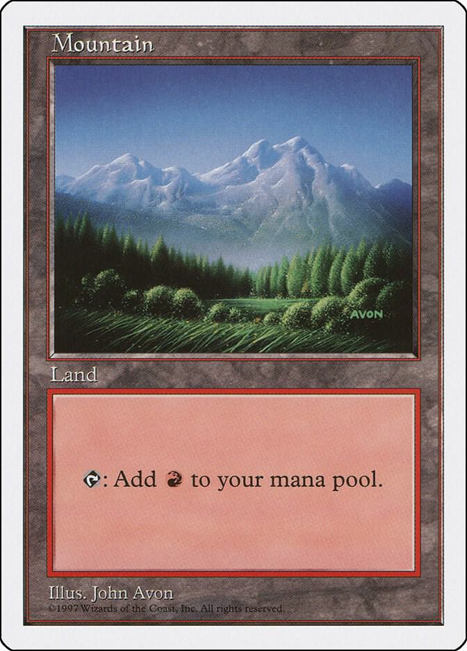 Mountain 443 card from Fifth Edition