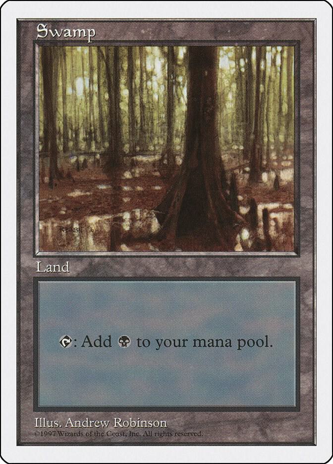 Swamp 439 card from Fifth Edition