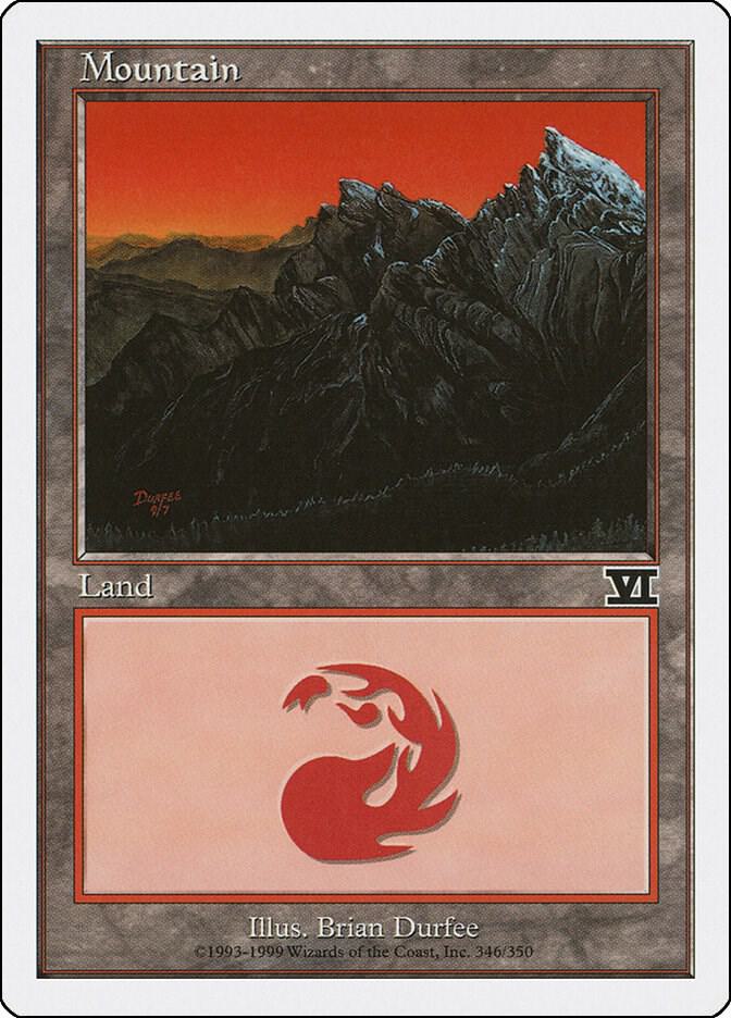Mountain 346 card from Classic Sixth Edition