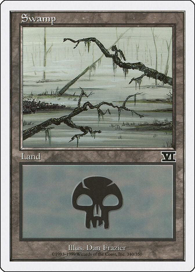 Swamp 340 card from Classic Sixth Edition