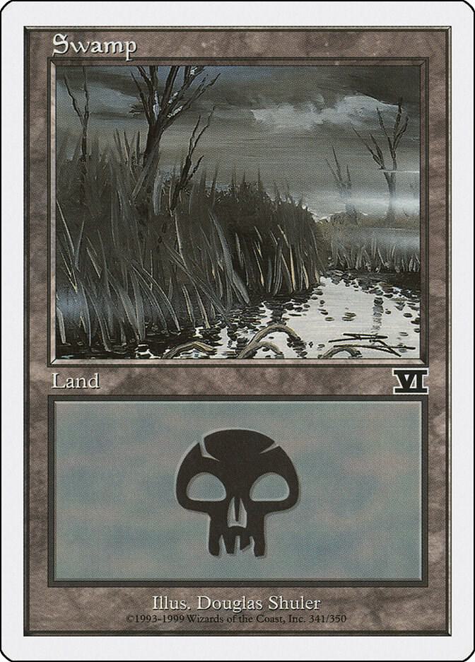 Swamp 341 card from Classic Sixth Edition