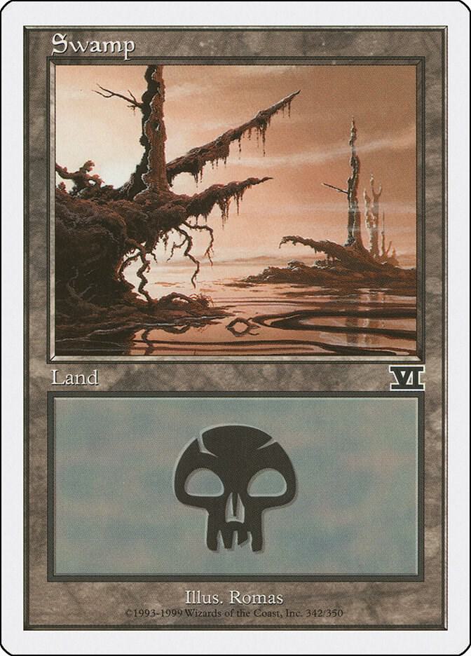 Swamp 342 card from Classic Sixth Edition