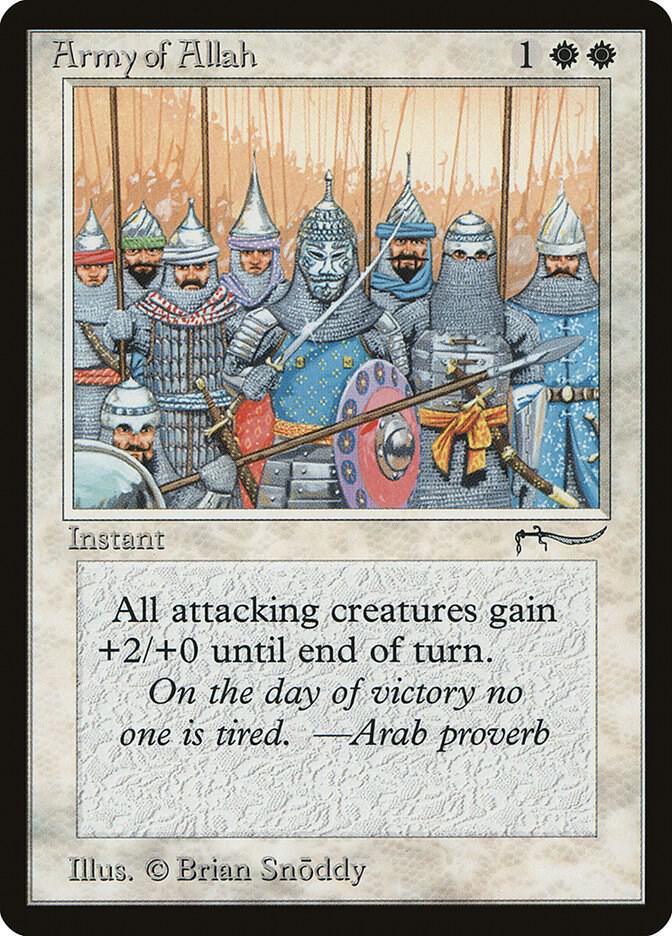 Army of Allah (Light) card from Arabian Nights