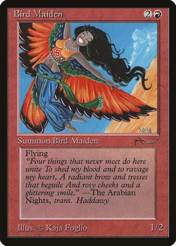 Bird Maiden (Light) card from Arabian Nights