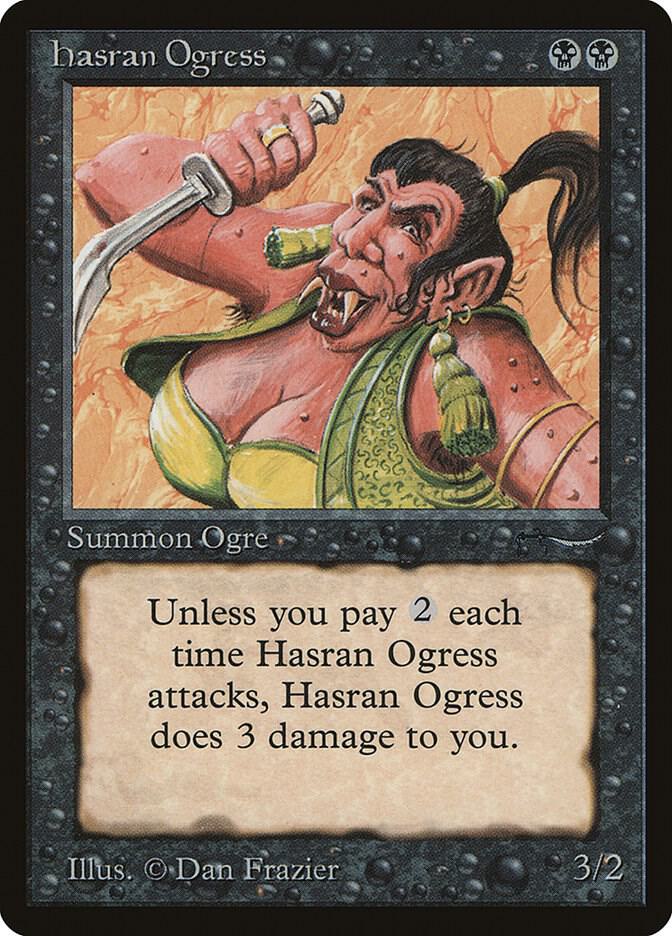 Hasran Ogress (Light) card from Arabian Nights