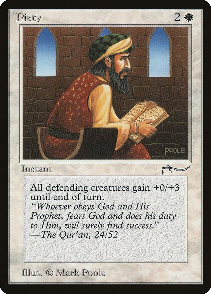 Piety (Light) card from Arabian Nights