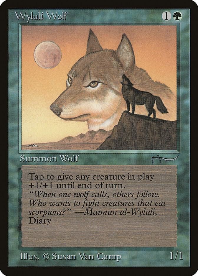 Wyluli Wolf (Light) card from Arabian Nights