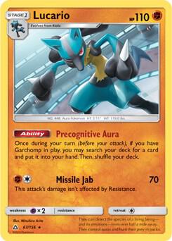 Lucario - 67/156 (SM Ultra Prism) 067/156 card from Deck Exclusives