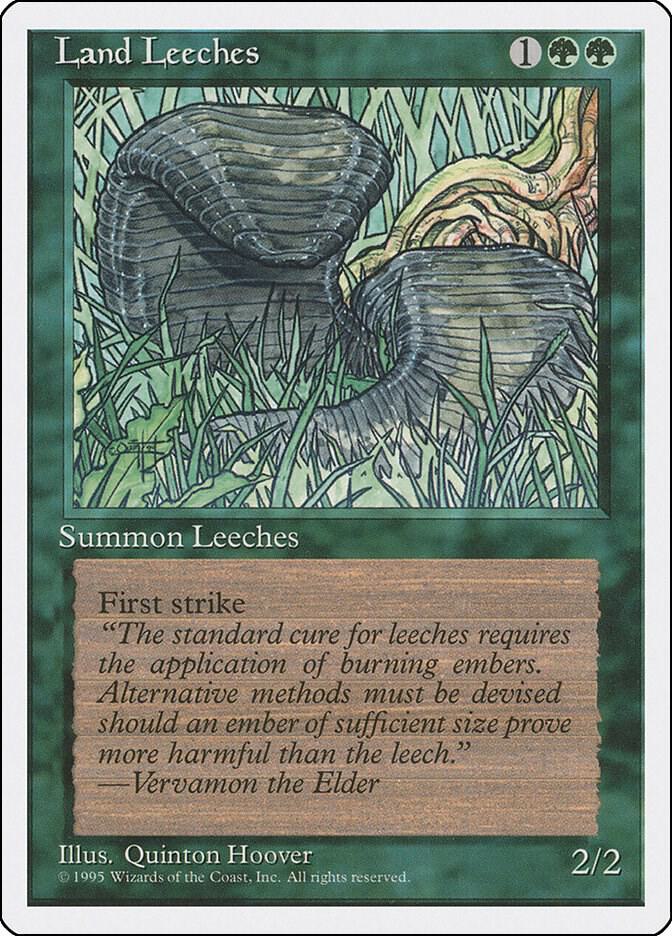 Land Leeches card from Fourth Edition
