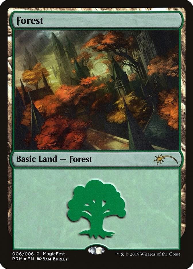 Forest (2019) 6 card from MagicFest Cards