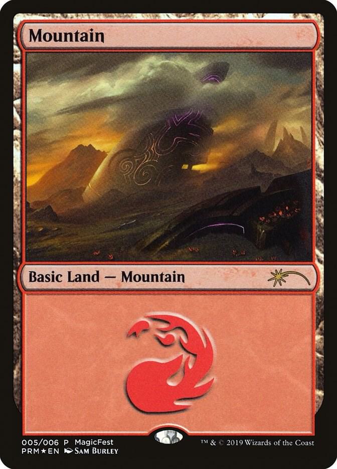Mountain (2019) 5 card from MagicFest Cards
