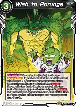 Wish to Porunga TB3-068 card from Clash of Fates